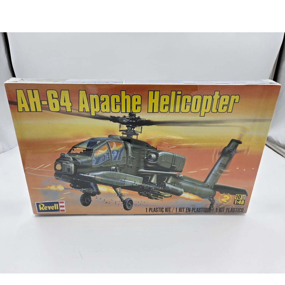 Revell AH-64 Apache Helicopter Model Kit 1:48 Scale Skill 2 Age 10+ New Sealed